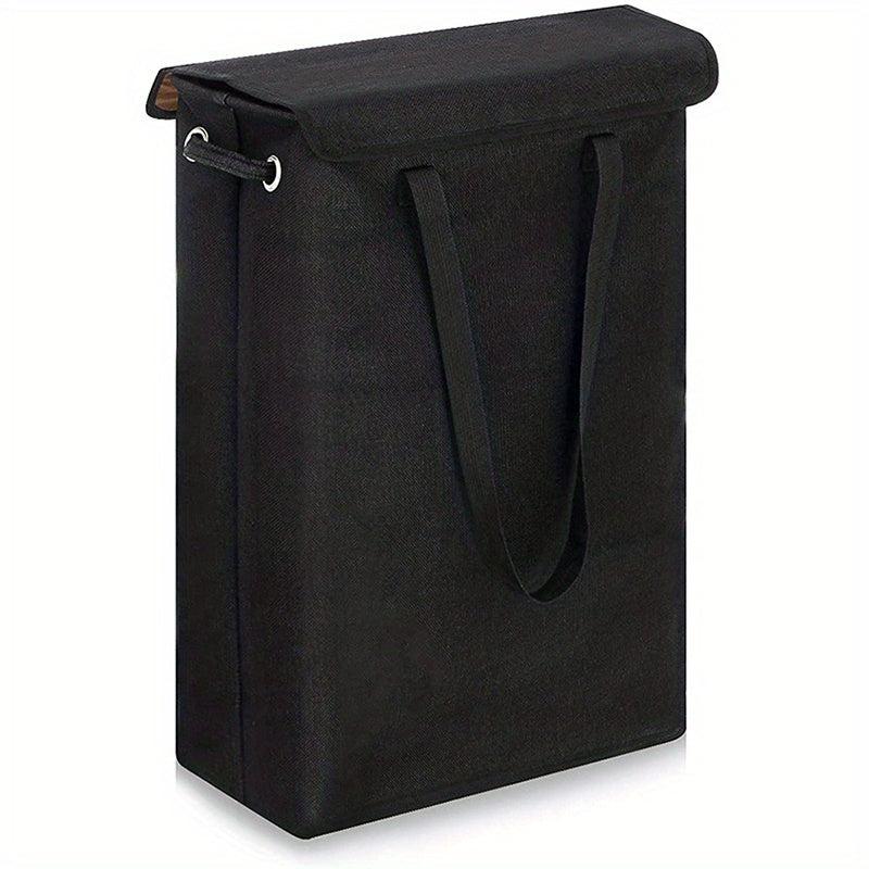 Slim Laundry Basket With Lid Tall Thin Laundry Hamper Handles Waterproof Fabric