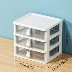 Small Plastic Jewelry Storage Box Desktop Drawer Organizer