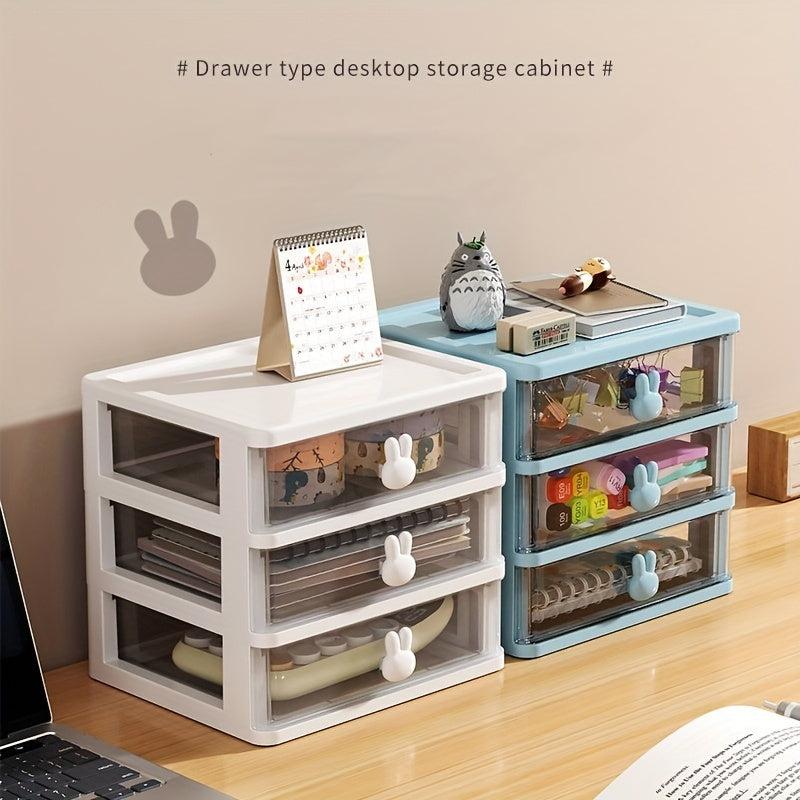 Small Plastic Jewelry Storage Box Desktop Drawer Organizer