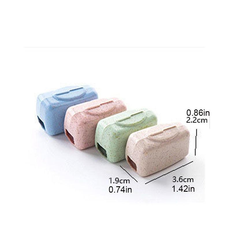 4pcs Mini Toothbrush Head Cover Set for Travel & Home Bathroom Organizer