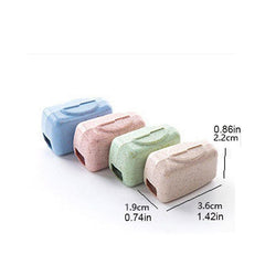 4pcs Mini Toothbrush Head Cover Set for Travel & Home Bathroom Organizer