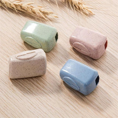 4pcs Mini Toothbrush Head Cover Set for Travel & Home Bathroom Organizer