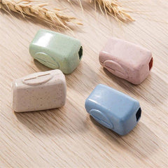 4pcs Mini Toothbrush Head Cover Set for Travel & Home Bathroom Organizer