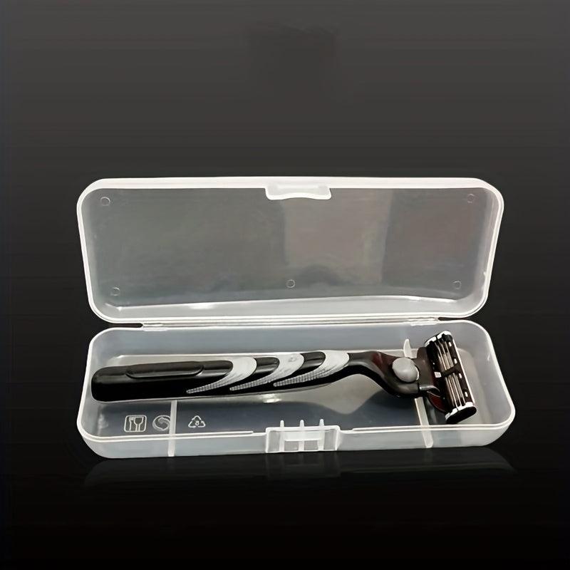 Razor Travel Storage Box Shaver Holder Transparent Plastic Case