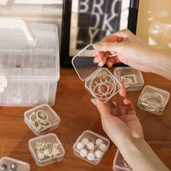 Transparent Portable Jewelry Organizer Box Travel Storage Case
