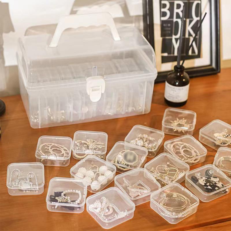 Transparent Portable Jewelry Organizer Box Travel Storage Case