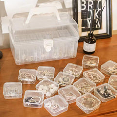 Transparent Portable Jewelry Organizer Box Travel Storage Case