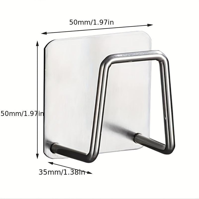 Metal Sink Sponge Holder Adhesive Stainless Steel Rack Hook