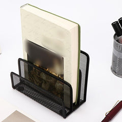 Stylish Iron Mesh Book Rack File Rack Letter Box Organize Books Files Letters