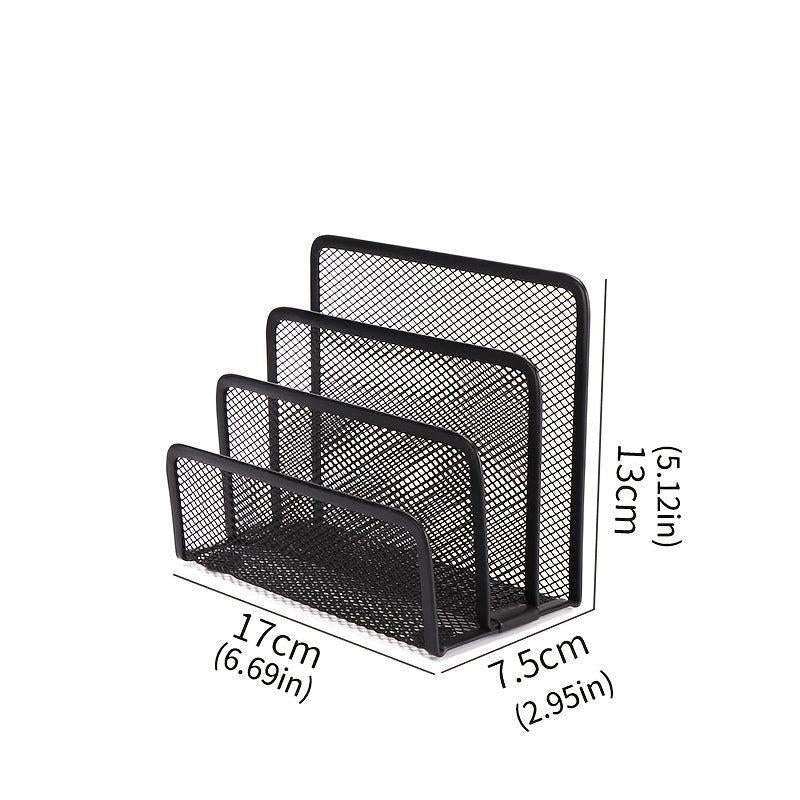 Stylish Iron Mesh Book Rack File Rack Letter Box Organize Books Files Letters