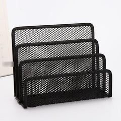 Stylish Iron Mesh Book Rack File Rack Letter Box Organize Books Files Letters