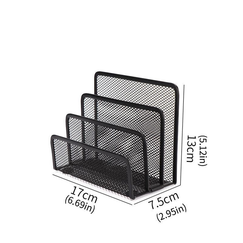 Stylish Iron Mesh Book Rack File Rack Letter Box Organize Books Files Letters