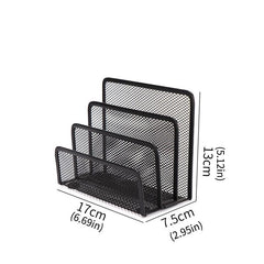 Stylish Iron Mesh Book Rack File Rack Letter Box Organize Books Files Letters
