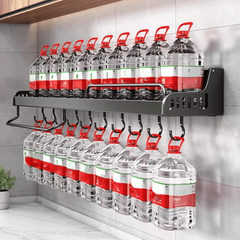 Wall Mounted Seasoning Storage Rack, No Punching, Wrought Iron Storage Shelf
