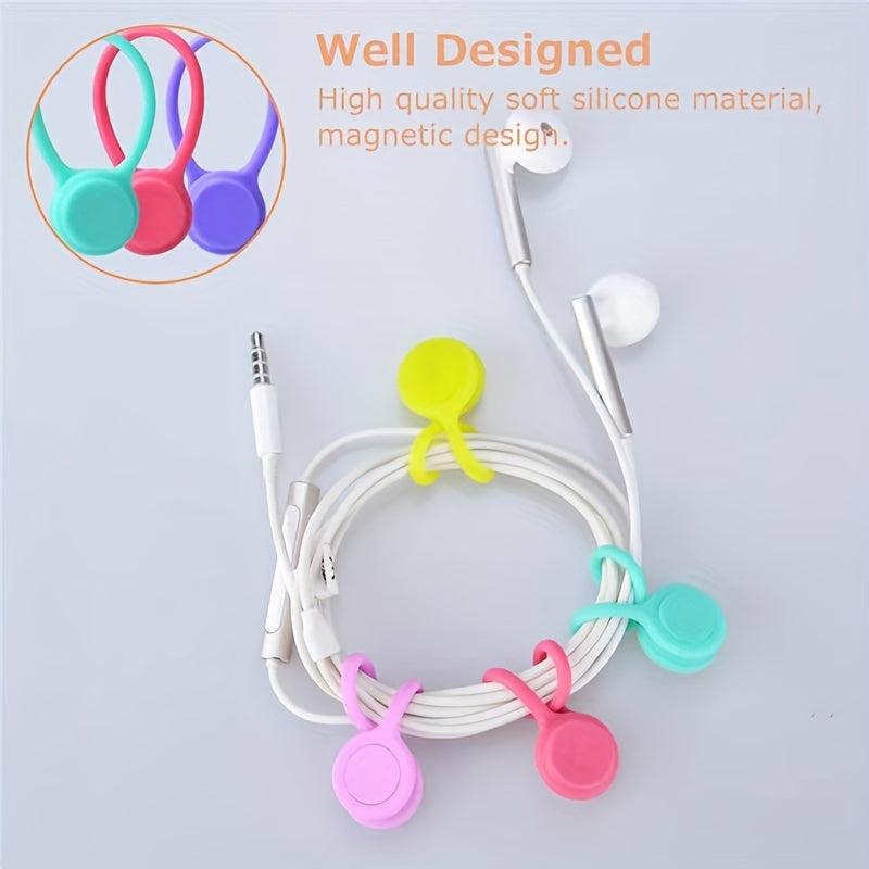 8pcs Magnetic Cable Clips - Cord Manager Earphone Wrap