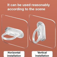 Transparent Adhesive Curtain Rod Brackets - Set of 4