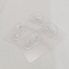 Transparent Adhesive Curtain Rod Brackets - Set of 4