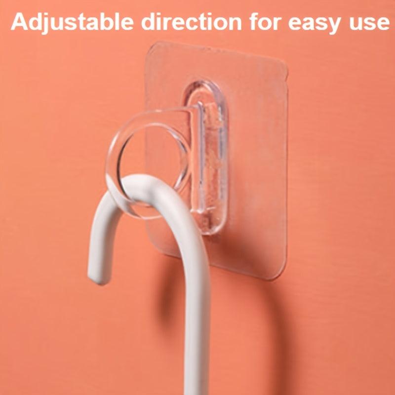 Transparent Adhesive Curtain Rod Brackets - Set of 4