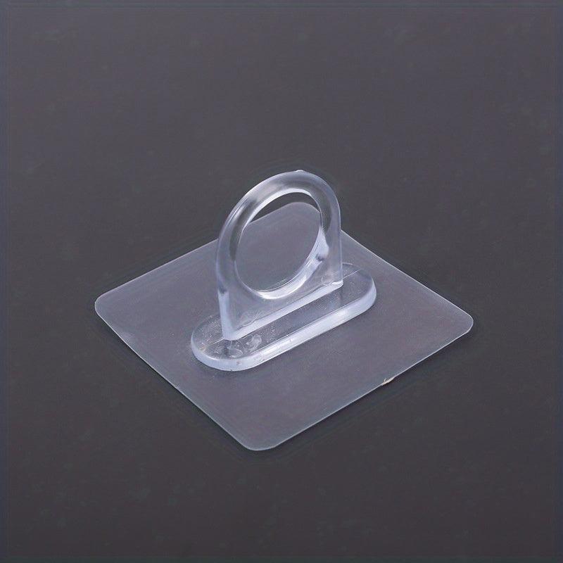 Transparent Adhesive Curtain Rod Brackets - Set of 4
