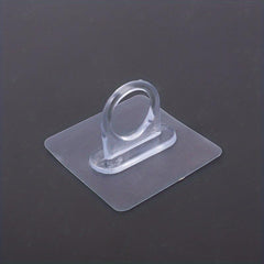 Transparent Adhesive Curtain Rod Brackets - Set of 4