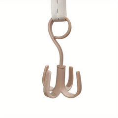 360 Degree Rotatable Four Claw Hook for Wardrobe and Tie Drying