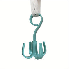 360 Degree Rotatable Four Claw Hook for Wardrobe and Tie Drying