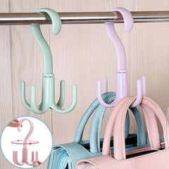360 Degree Rotatable Four Claw Hook for Wardrobe and Tie Drying