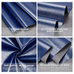 PU Leather Roll 33x139cm Solid Synthetic Faux Leather for Sewing Crafting