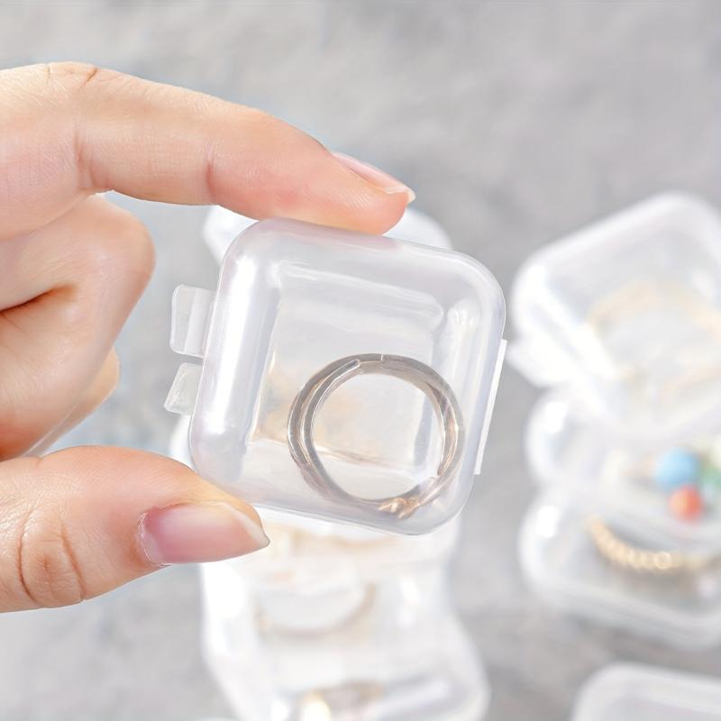 5pcs Mini Plastic Jewelry Storage Box Travel Case Small Organizer