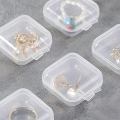5pcs Mini Plastic Jewelry Storage Box Travel Case Small Organizer
