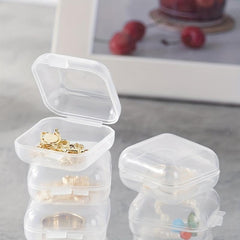 5pcs Mini Plastic Jewelry Storage Box Travel Case Small Organizer