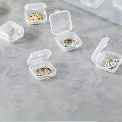 5pcs Mini Plastic Jewelry Storage Box Travel Case Small Organizer