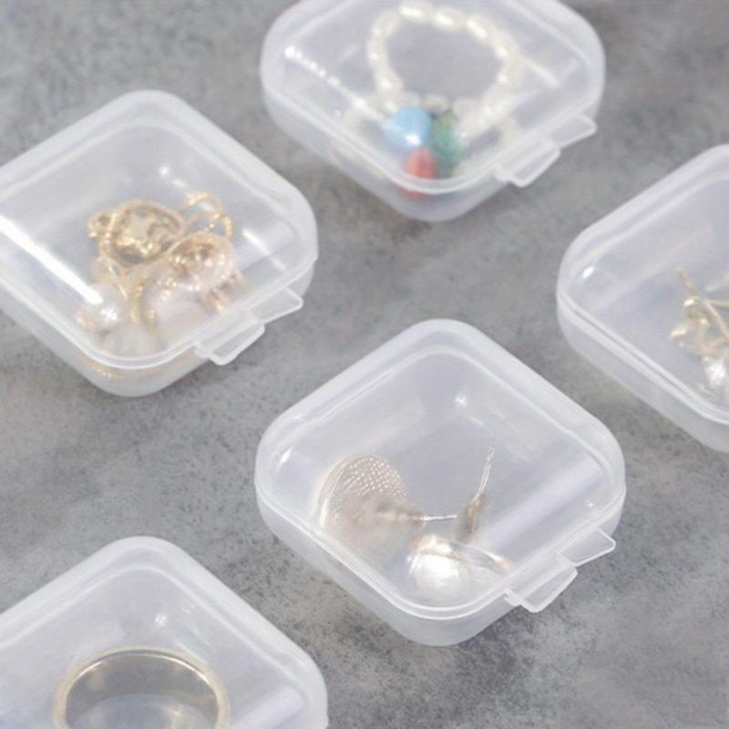 5pcs Mini Plastic Jewelry Storage Box Travel Case Small Organizer