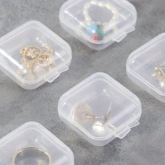 5pcs Mini Plastic Jewelry Storage Box Travel Case Small Organizer