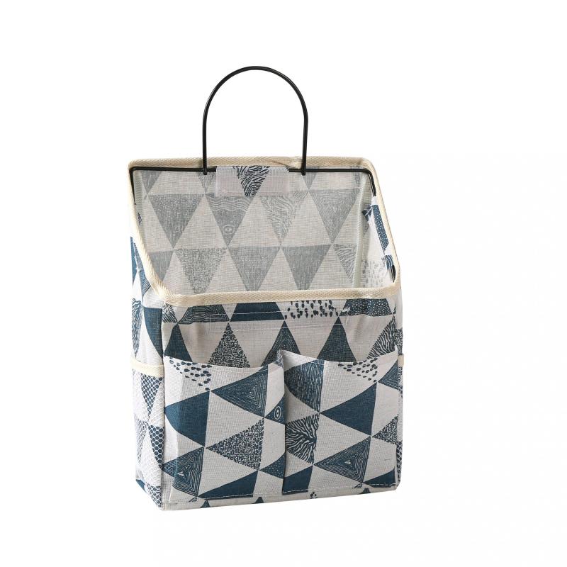 Hanging Storage Bag Wall Organiser Basket Bathroom Pocket Bedroom Dorm RV Gray