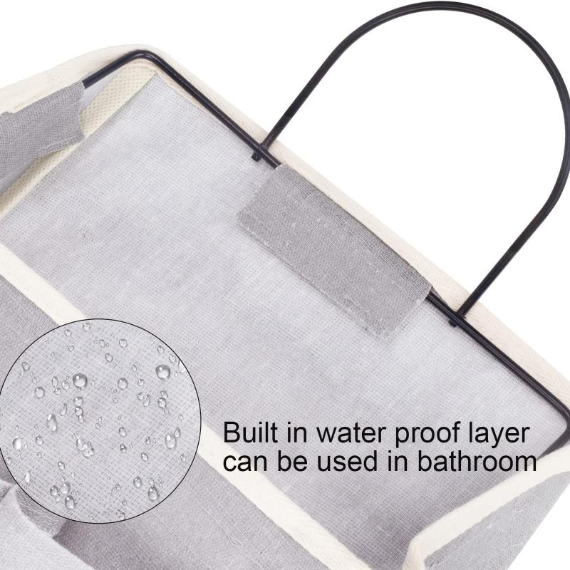 Hanging Storage Bag Wall Organiser Basket Bathroom Pocket Bedroom Dorm RV Gray