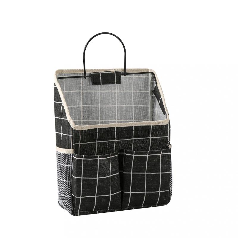 Hanging Storage Bag Wall Organiser Basket Bathroom Pocket Bedroom Dorm RV Gray