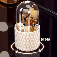 Makeup Brush Storage Box 360 Rotating Pen Holder Desktop Cosmetics Organizer