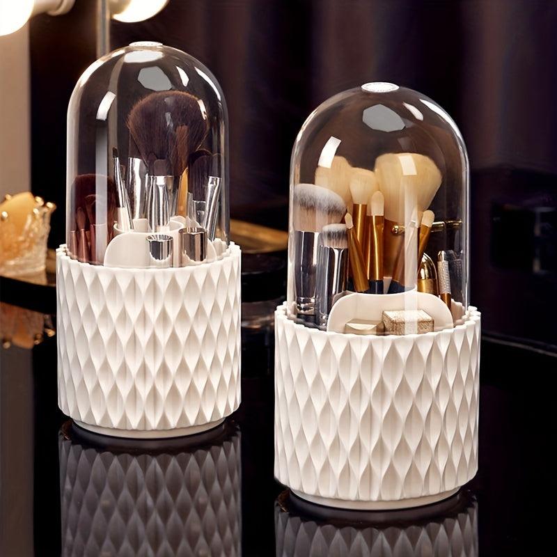 Makeup Brush Storage Box 360 Rotating Pen Holder Desktop Cosmetics Organizer