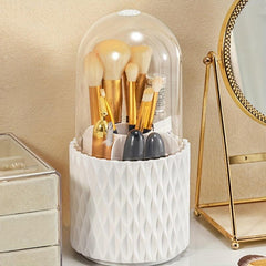 Makeup Brush Storage Box 360 Rotating Pen Holder Desktop Cosmetics Organizer