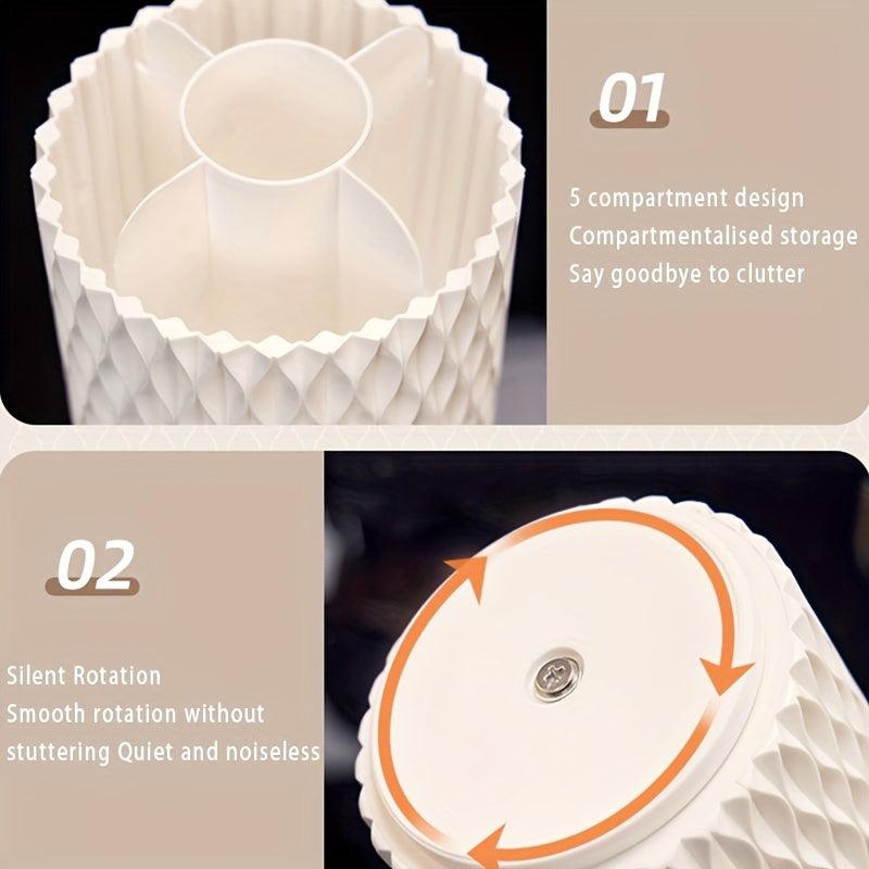 Makeup Brush Storage Box 360 Rotating Pen Holder Desktop Cosmetics Organizer