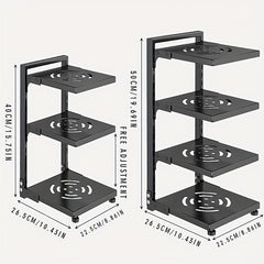 Adjustable Pot Organizer Rack for Cabinet - 3-4 Tiers