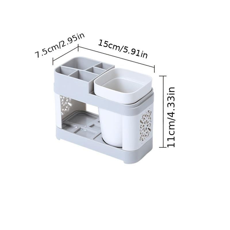 Toothbrush & Toothpaste Holder Set Bathroom Storage Rack