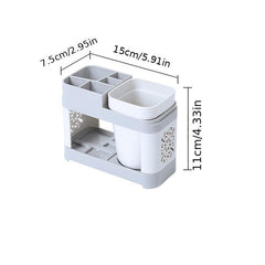 Toothbrush & Toothpaste Holder Set Bathroom Storage Rack