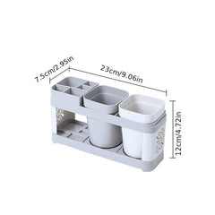 Toothbrush & Toothpaste Holder Set Bathroom Storage Rack