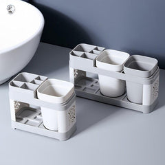 Toothbrush & Toothpaste Holder Set Bathroom Storage Rack