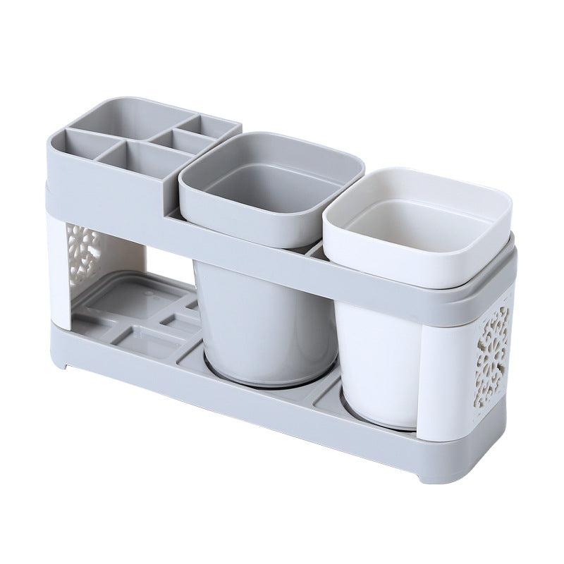 Toothbrush & Toothpaste Holder Set Bathroom Storage Rack