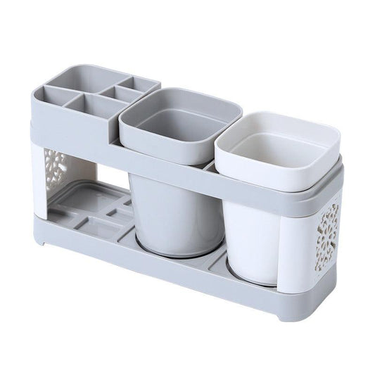 Toothbrush & Toothpaste Holder Set Bathroom Storage Rack