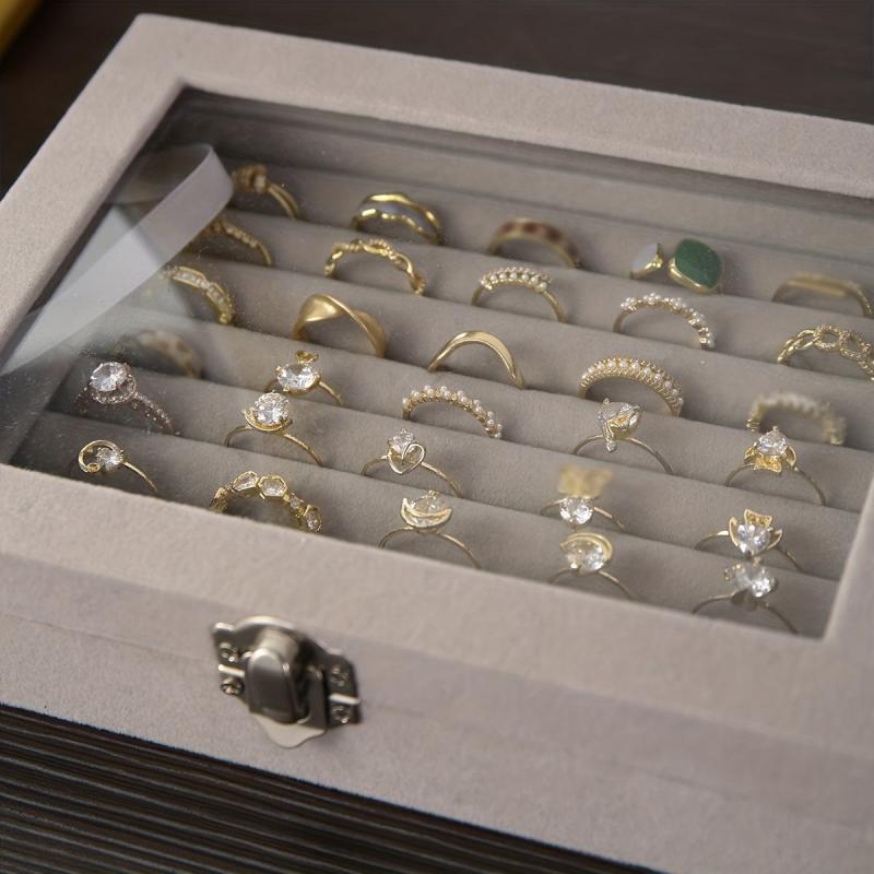 Clear Lid Jewelry Organizer for Girls and Women with Jewelry Box