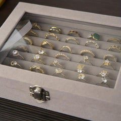 Clear Lid Jewelry Organizer for Girls and Women with Jewelry Box